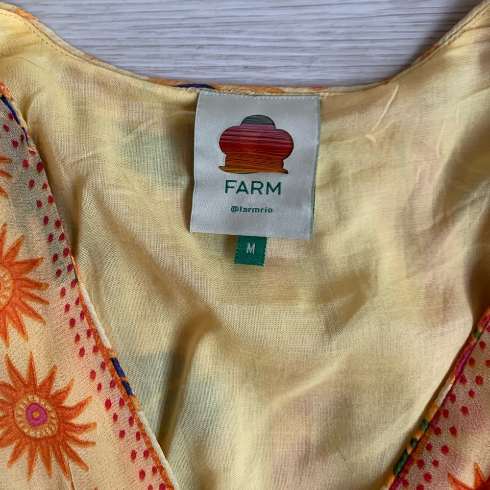 Farm Rio Yellow Rio Tapestry Maxi Dress M - Picture 3 of 6